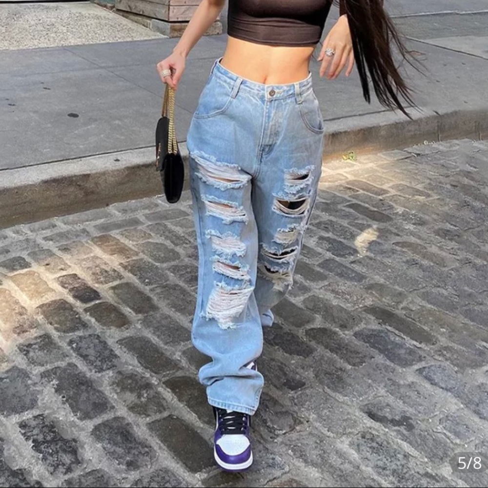 Denim baggy jeans